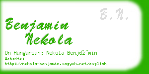 benjamin nekola business card